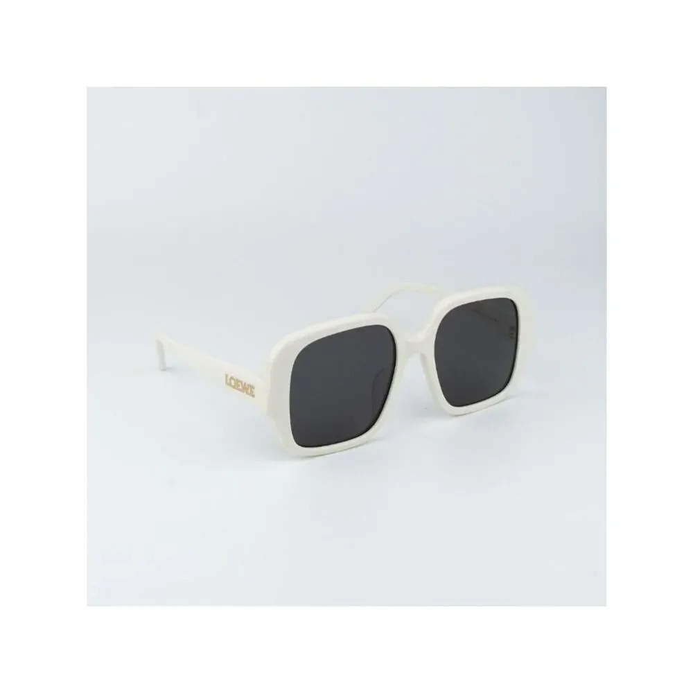 Loewe Women Sunglasses Ivory Smoke Square LW40134U 25A NEW AUTHENTIC